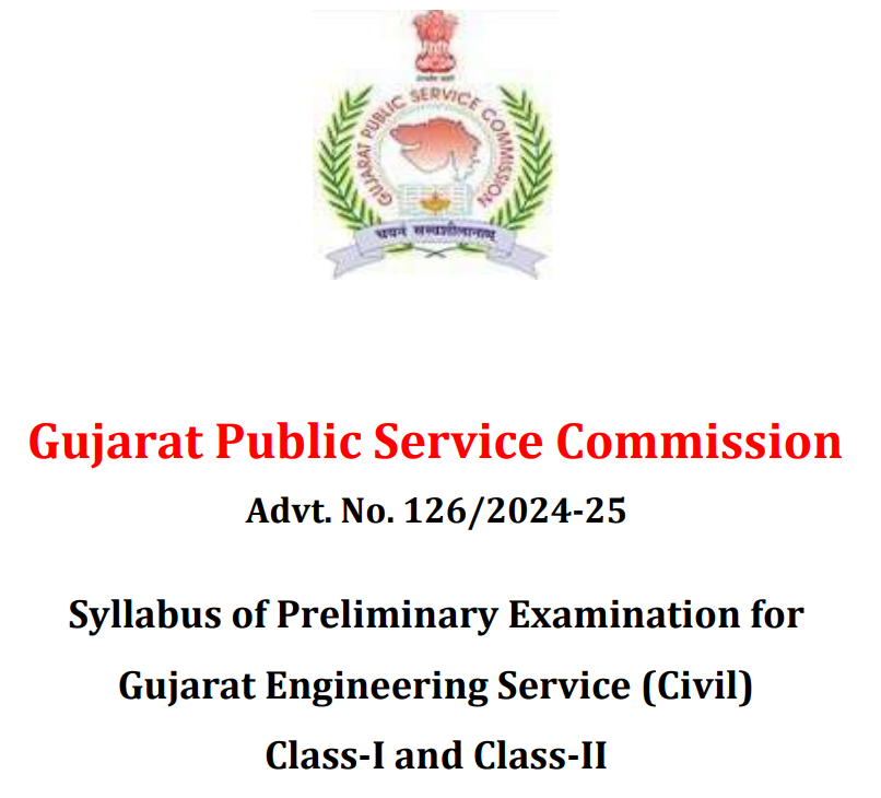 GPSC gujarat engineering service prelim exam syllabus 2025.png